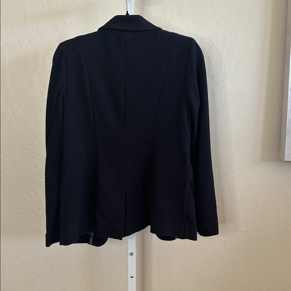 Kinly Missing Button Small Black Knit Blazer Sing… - image 5